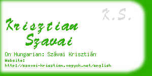 krisztian szavai business card